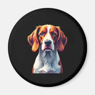 Frans Bretagne Spaniel Moeder Pap Dog Gezicht Pop  Magneet