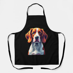 Frans Bretagne Spaniel Moeder Pap Dog Gezicht Pop Schort