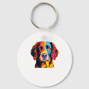 Frans Bretagne Spaniel Moeder Pap Dog Gezicht Pop Sleutelhanger