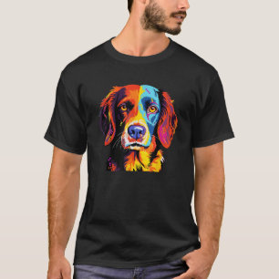 Frans Bretagne Spaniel Moeder Pap Dog Gezicht Pop T-shirt