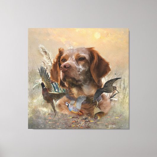 Frans Bretagne, Vogeljacht Kunst Canvas Afdruk (Voorkant)