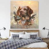 Frans Bretagne, Vogeljacht Kunst Canvas Afdruk (Insitu (Slaapkamer))