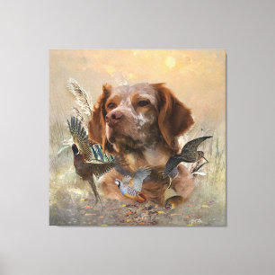 Frans Bretagne, Vogeljacht Kunst Canvas Afdruk