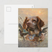 Frans Bretagne, Vogeljacht Kunst Feestdagenkaart (Voorkant / Achterkant)