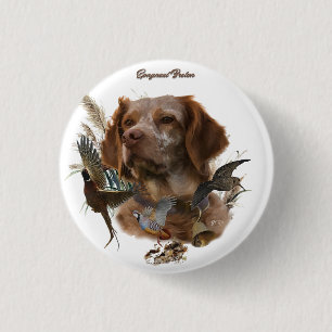Frans Bretagne, Vogeljacht Kunst Ronde Button 3,2 Cm