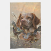 Frans Bretagne, Vogeljacht Kunst Theedoek (Verticaal)