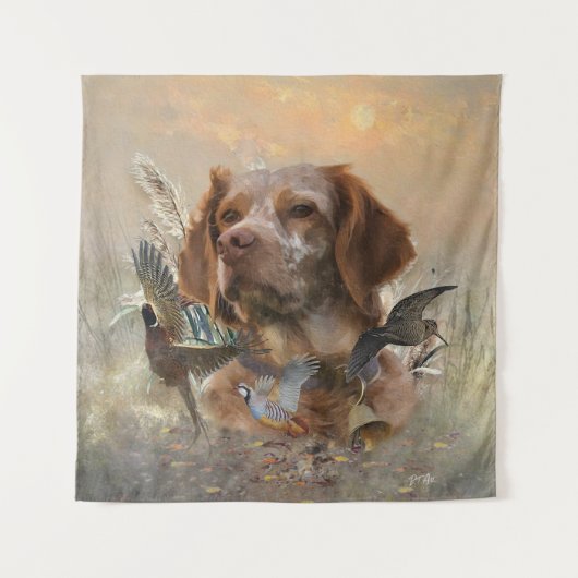 Frans Bretagne, Vogeljacht Kunst Wandkleed (Voorkant)