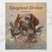 Frans Bretagne, Vogeljacht Kunst Wijn Etiket (Enkel label)
