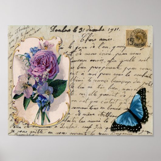  Frans Briefkaart afdrukken Poster (Voorkant)