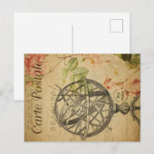 Frans Briefkaart Armillary Sphere (Voorkant / Achterkant)