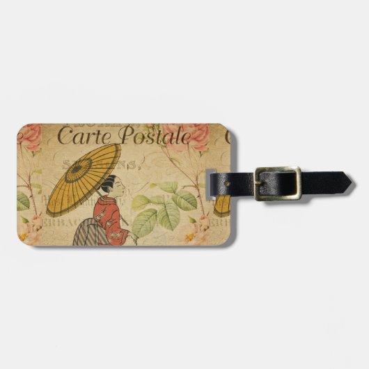 Frans Briefkaart Bag Label Bagagelabel (Voorkant horizontaal)