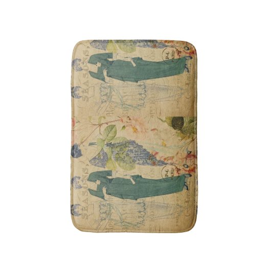 Frans Briefkaart Bath Mat (Voorkant Verticaal)