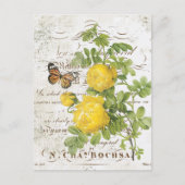  Frans briefkaart botanisch roos (Voorkant)