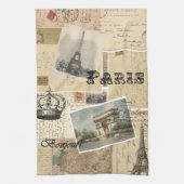 Frans Briefkaart Collage Kitchen Towel Theedoek (Verticaal)