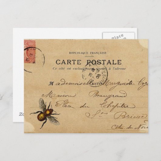  Frans Briefkaart Ephemera (Voorkant / Achterkant)