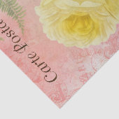  Frans Briefkaart Gele Rozenontvlechting Tissuepapier (Detail)