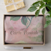  Frans Briefkaart Gele Rozenontvlechting Tissuepapier (Geschenk)