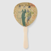Frans Briefkaart Hand Fan Handwaaier (Voorkant)