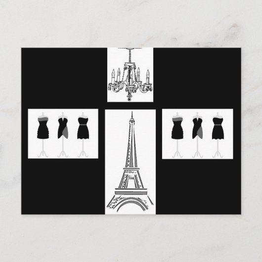 Frans Briefkaart in de Franse stad Paris (Voorkant)