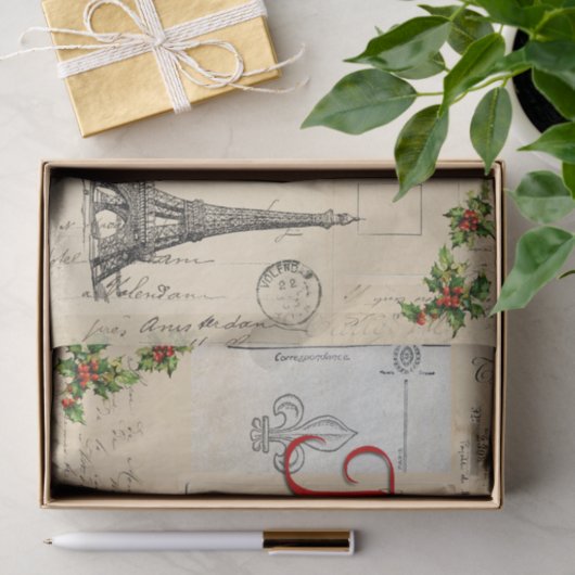 Frans Briefkaart kerstcadeau Tissuepapier (Geschenk)