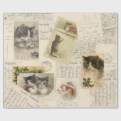  Frans Briefkaart Kerstmis Holly Cadeaupapier (Vlak)