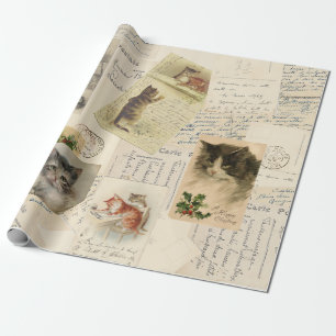  Frans Briefkaart Kerstmis Holly Cadeaupapier