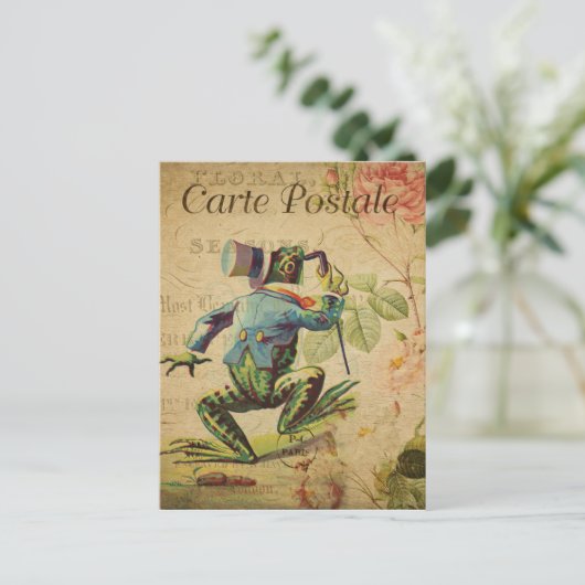  Frans Briefkaart, kikker bovenaan Briefkaart (Staand voorkant)