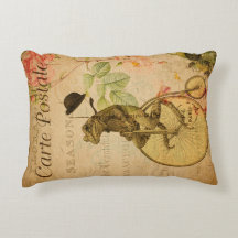  Frans Briefkaart Kikker Riding Bicycle Roos