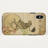 Frans Briefkaart Kikker Riding Bicycle Roos Case-Mate iPhone Case (Achterkant (horizontaal))