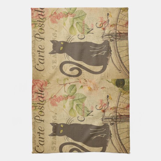 Frans Briefkaart Kitchen Towel Theedoek (Verticaal)