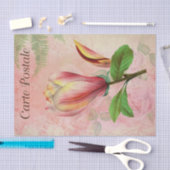  Frans Briefkaart Magnolia Blossom Decoupage Tissuepapier (Craft)