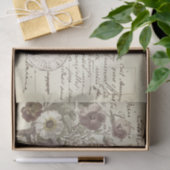  Frans Briefkaart met bloemen Tissuepapier (Geschenk)