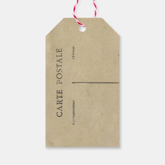  Frans Briefkaart met kerstbomen - Labels Cadeaulabel (Achterkant)