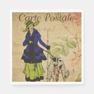 Frans Briefkaart Papier Napkin Servet