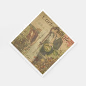 Frans Briefkaart Papier Napkin Servet (Hoek)