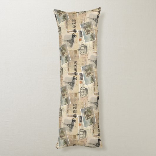 Frans Briefkaart Paris Lichaamskussen (Achterkant (Verticaal))