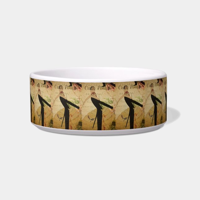 Frans Briefkaart Pet Bowl Voerbakje (Voorkant)