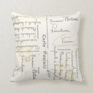  Frans Briefkaart Pillow (Frans script) Kussen