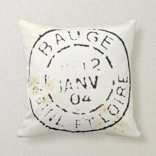 Frans Briefkaart Pillow (oud poststempel) Kussen