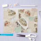 Frans Briefkaart plakpapier voor katten Tissuepapier (Craft)