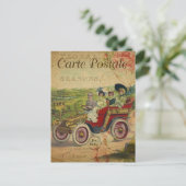  Frans Briefkaart, Retro Car Briefkaart (Staand voorkant)