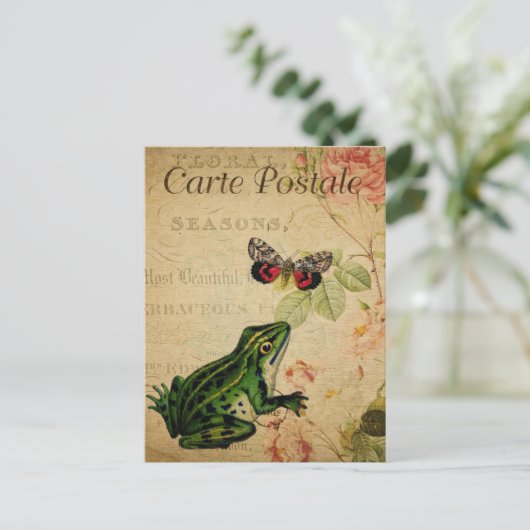  Frans Briefkaart, Retro Fog en Butterfly Briefkaart (Staand voorkant)