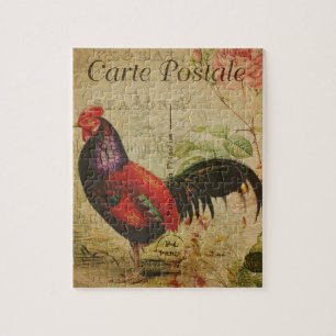  Frans Briefkaart Rooster Legpuzzel