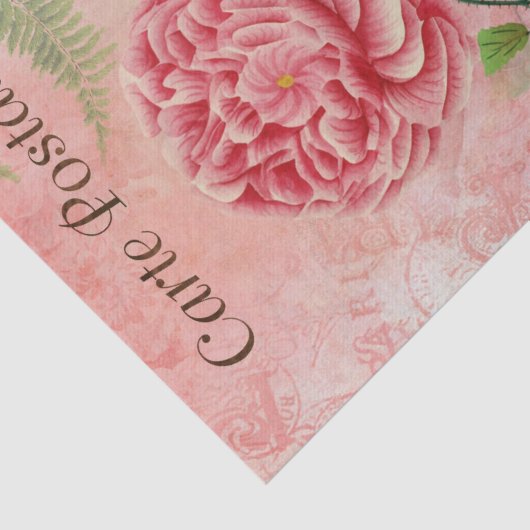  Frans Briefkaart - Roze ventilator - ontleding Tissuepapier (Detail)