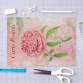  Frans Briefkaart - Roze ventilator - ontleding Tissuepapier (Craft)