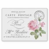  FRANS BRIEFKAART TRANSPARANT STICKER (Voorkant)