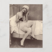 Frans Briefkaart van het flapper meisje van 1920,  (Voorkant)