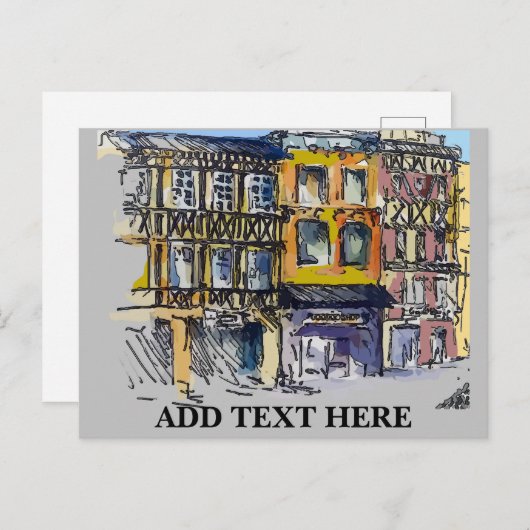 Frans Briefkaart voor driemaandelijkse reizen (Voorkant / Achterkant)