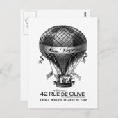  frans briefkaart voor heteluchtballonnen (Voorkant / Achterkant)