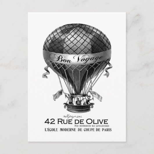  frans briefkaart voor heteluchtballonnen (Voorkant)